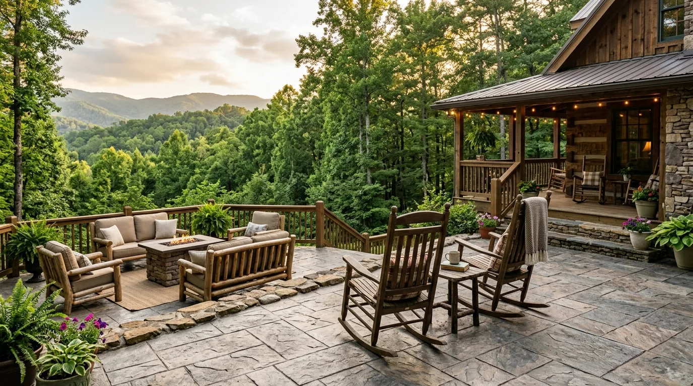 Stamped Concrete Patios in Sevierville: Design Ideas for Mountain Homes